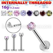 lbcz3in labrets lip rings surgical steel 316l labrets chin