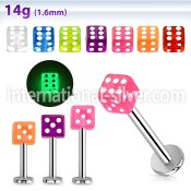 lbgldi labrets lip rings surgical steel 316l with acrylic parts labrets chin