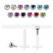 lbijb labrets lip rings bioflex ptfe labrets chin