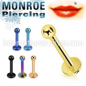 lbtbmc25 labrets lip rings anodized surgical steel 316l labrets chin