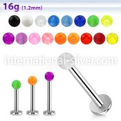 lbuvb3 labrets lip rings surgical steel 316l with acrylic parts labrets chin