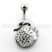 mcd374 belly rings surgical steel 316l belly button