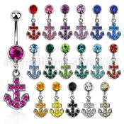mcd391 belly rings surgical steel 316l belly button