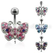 mcd448 belly rings surgical steel 316l belly button