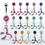 mcd588 belly rings surgical steel 316l belly button