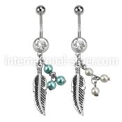 mcd601 belly rings surgical steel 316l belly button