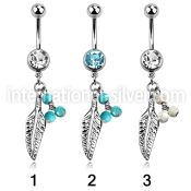 mcd601b belly rings surgical steel 316l belly button