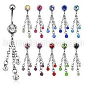 mcd629 belly rings surgical steel 316l belly button