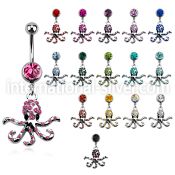 mcd681 belly rings surgical steel 316l belly button