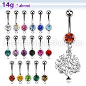 mcd697 belly rings surgical steel 316l belly button