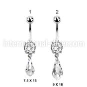 mcd712 belly rings surgical steel 316l belly button