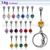 mcd733 belly rings surgical steel 316l belly button