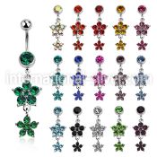 mcdfl17 belly rings surgical steel 316l belly button