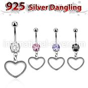 mcdvd24 belly rings surgical steel 316l belly button