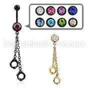 mdk652 belly rings anodized surgical steel 316l belly button