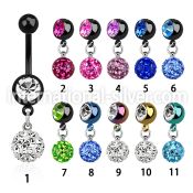 mdkfr8 belly rings anodized surgical steel 316l belly button