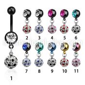 mdkfr8a belly rings anodized surgical steel 316l belly button