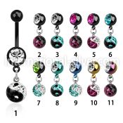 mdkfr8y belly rings anodized surgical steel 316l belly button