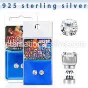 mgcz5 fake illusion body jewelry silver 925 belly button