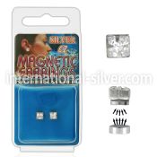 mgzq4 fake illusion body jewelry silver 925 belly button