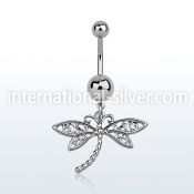 msd566 belly banana, w dangling dragonfly design