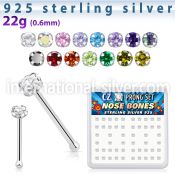 nbczbxc nose bone silver 925 nose