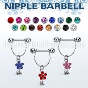npdl19 straight barbells surgical steel 316l nipple