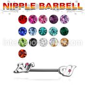npsh19 straight barbells surgical steel 316l nipple