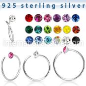 nrm14 nose hoop silver 925 nose