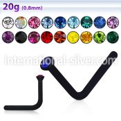 nsack1 l shape nose studs acrylic body jewelry nose