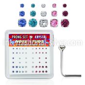 nsbxpbm l shape nose studs silver 925 nose