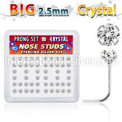 nsp19cx l shape nose studs silver 925 nose