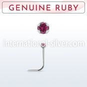 nspge5 l shape nose studs silver 925 nose