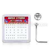 nsrdbxc l shape nose studs silver 925 nose