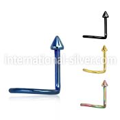 nstcn l shape nose studs anodized surgical steel 316l nose