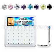 nswz15xm surgical steel nose screws and nose studs nose  piercing