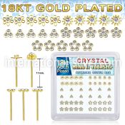 nybxm7cg 18k gold silver bend it to fit nosestuds 22g flower