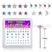 nybxm8m 925 silver bend it yourself nose studs nose piercing