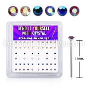 nyrdxabm bend it to fit nose studs silver 925 nose