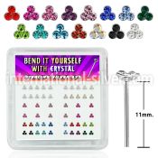 nytrm tunnels gauges silver 925 nose