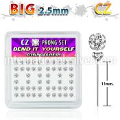 nyzbc25 bend it to fit nose studs silver 925 nose