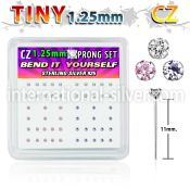 nyzbm12 bend it to fit nose studs silver 925 nose