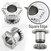 pcu tunnels gauges surgical steel 316l ear lobe