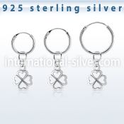 phod46 925 silver ear ring ear stud piercing