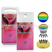 pkml7 fake illusion body jewelry silver 925 belly button