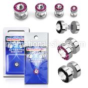 pkmp114 cheaters  illusion plugs and tapers surgical steel 316l ear lobe