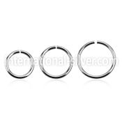 sel16 seamless segment rings surgical steel 316l ear lobe