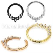 sgtsh30 pvd plating steel hinged segment hoop leaves cnc cz