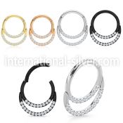 sgtsh9 pvd plating steel hinged segment ring double lines