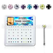 snbz2xm surgical steel nose bones nose  piercing